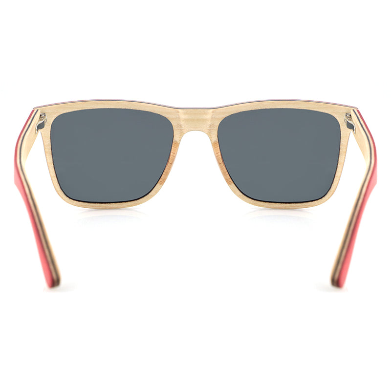 VASCO RED Men's Dyed Maple Wood Sunglasses Polarised Lens - Hashtag Bamboo