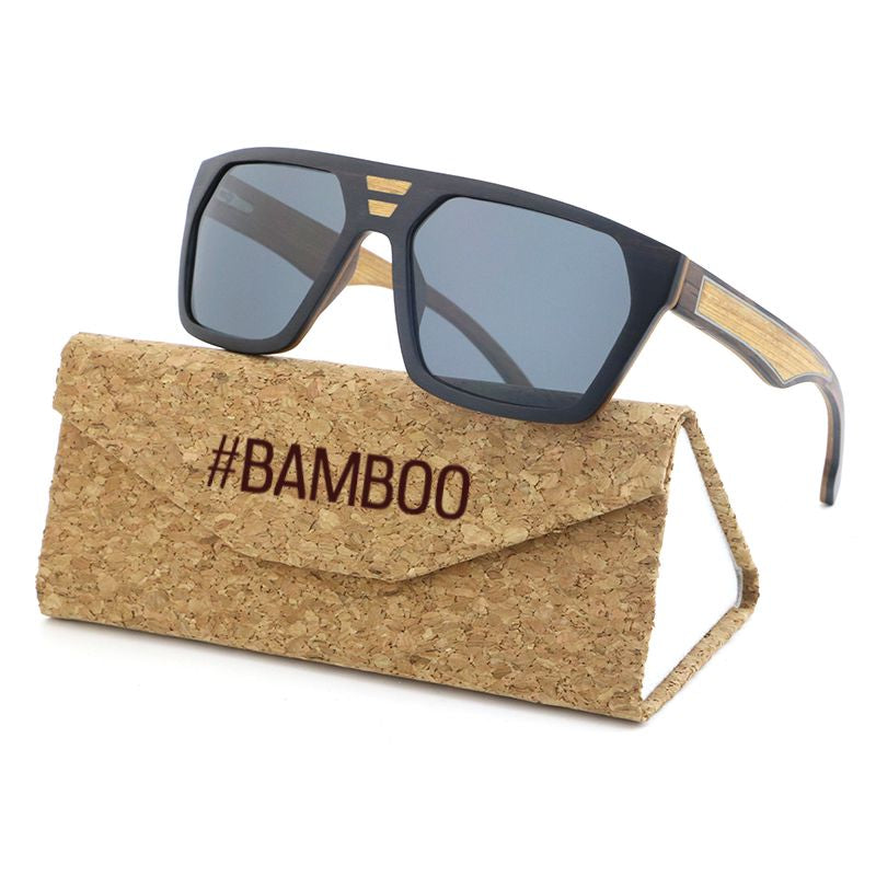 CUBANO EBONY Men's Wooden Sunglasses with Polarised Lens