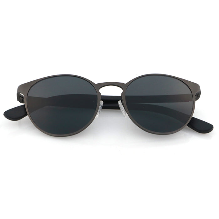 FANGLE GREY Sunglasses Metallic Frame with Polarised Lens - Hashtag Bamboo