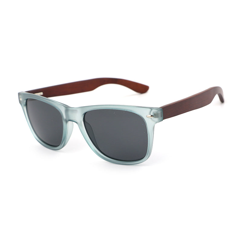 IBIZA OPAQUE BLUE Sunglasses Polarised Lens Wooden