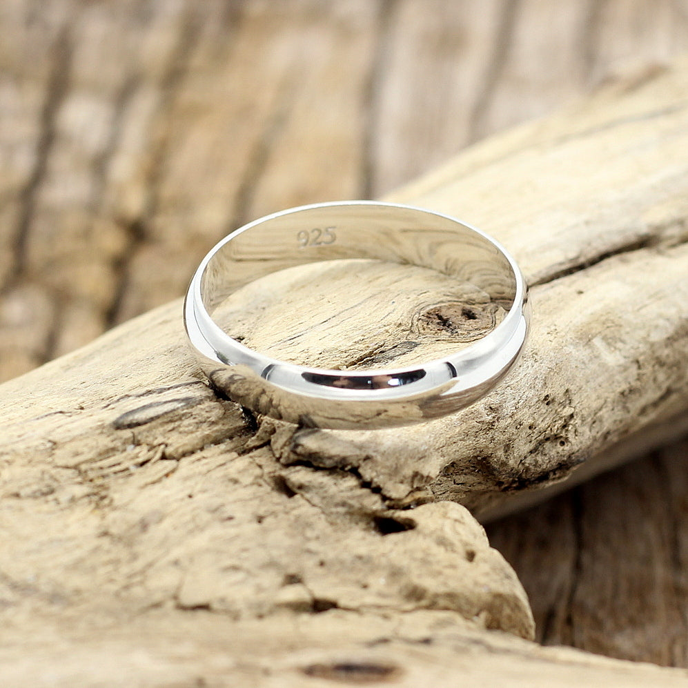 RING 925 Sterling Silver 3mm Round Plain Band – Hashtag Bamboo