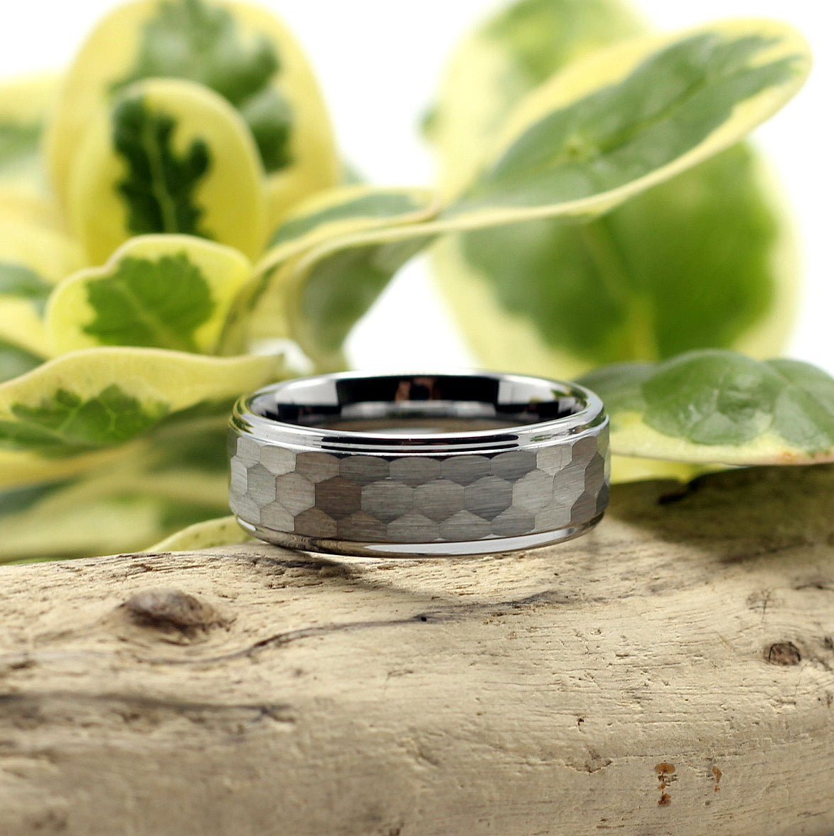 Men's Silver Hammer Tungsten Ring