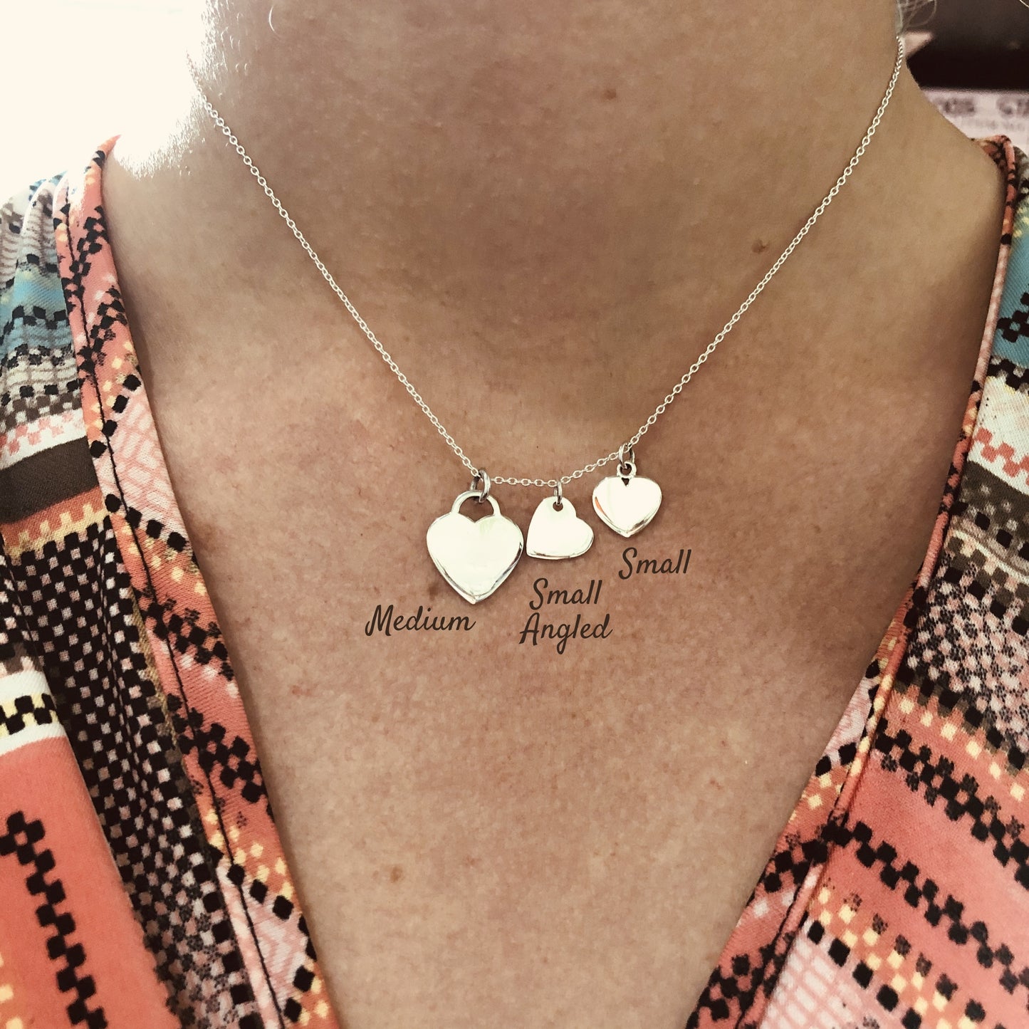 925 Sterling Silver Heart Engravable Pendant - Small - Hashtag Bamboo