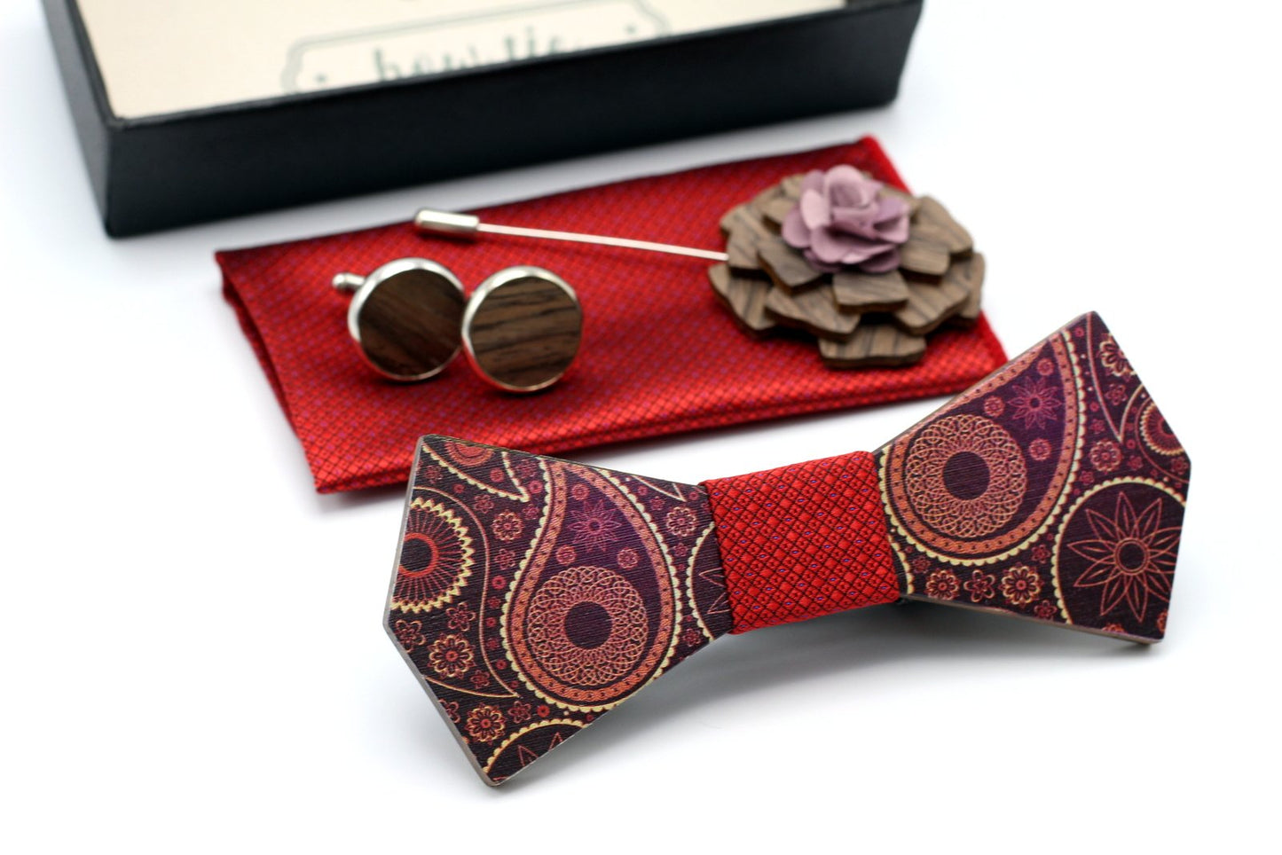 Wooden Bow Tie Combo Set - THE OSWALD - Hashtag Bamboo