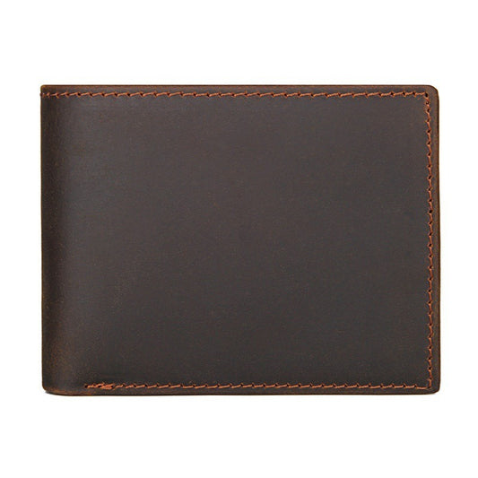 Men's Genuine Leather Wallet RFID Blocking VINTAGE BROWN