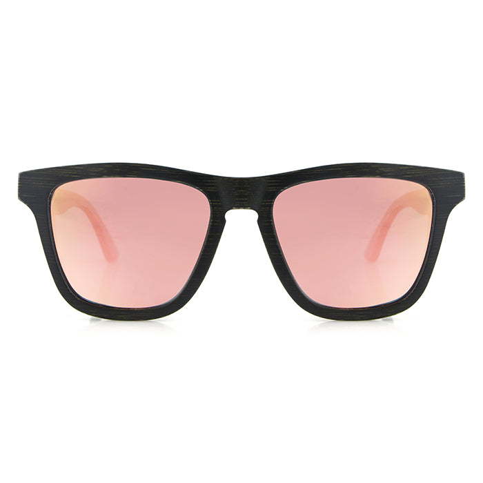 LITTLE WOOD ROSE Laminate Solid Wood Sunglasses Polarised Lens