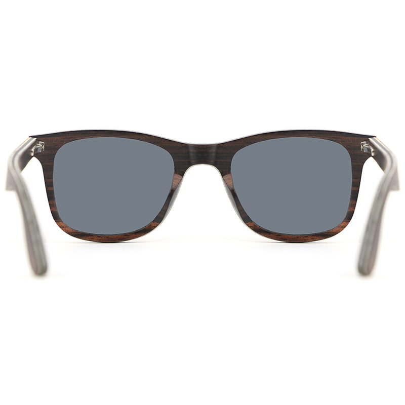 PALMER GREY Men's Ebony Wood Sunglasses Polarised Lens