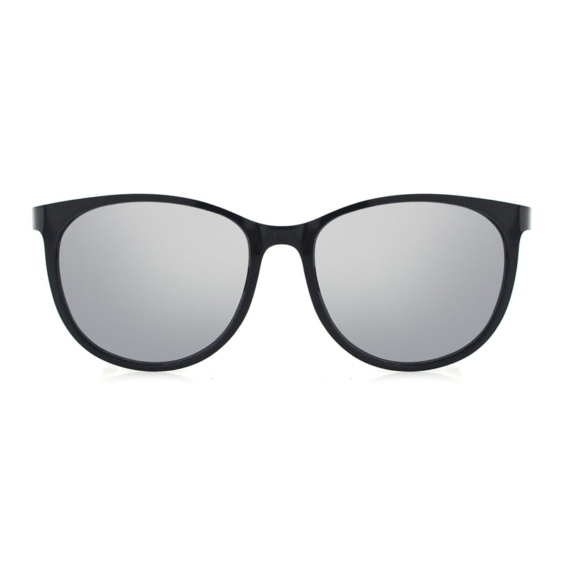 ICONICS SILVER Ladies Sunglasses Polarised Lens Wooden Arms