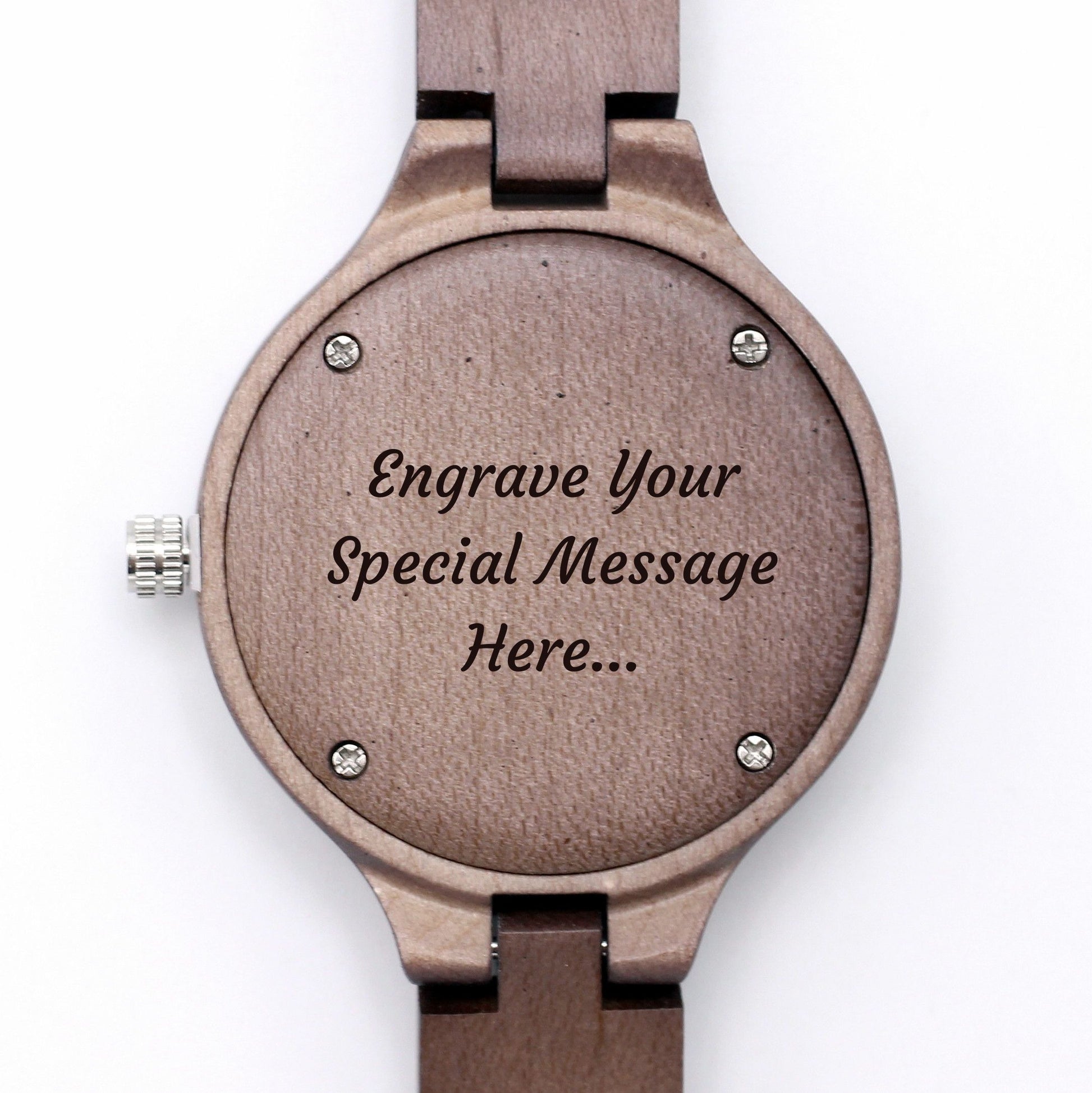 VERONA ASH Ladies Solid Wooden Watch with DATE function - Hashtag Bamboo