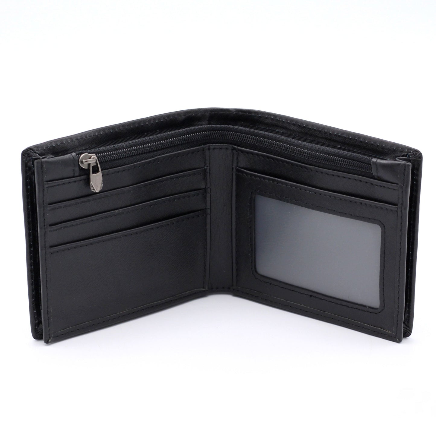 Men's Genuine Leather Wallet RFID Blocking BLACK