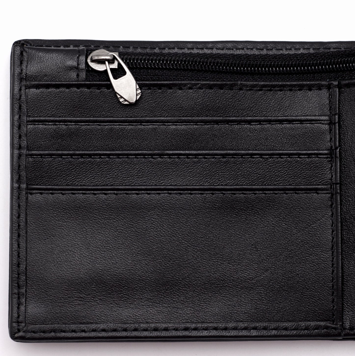 Men's Genuine Leather Wallet RFID Blocking BLACK