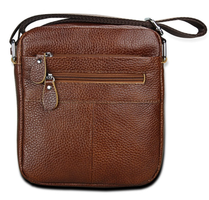 TERK BROWN Genuine Leather Shoulder Bag