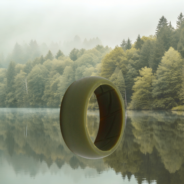 Silicone Ring 9mm Smooth Green - Hashtag Bamboo