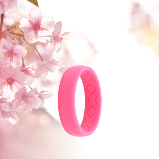 Silicone Ring 5mm Breathable Grooves Candy Pink - Hashtag Bamboo