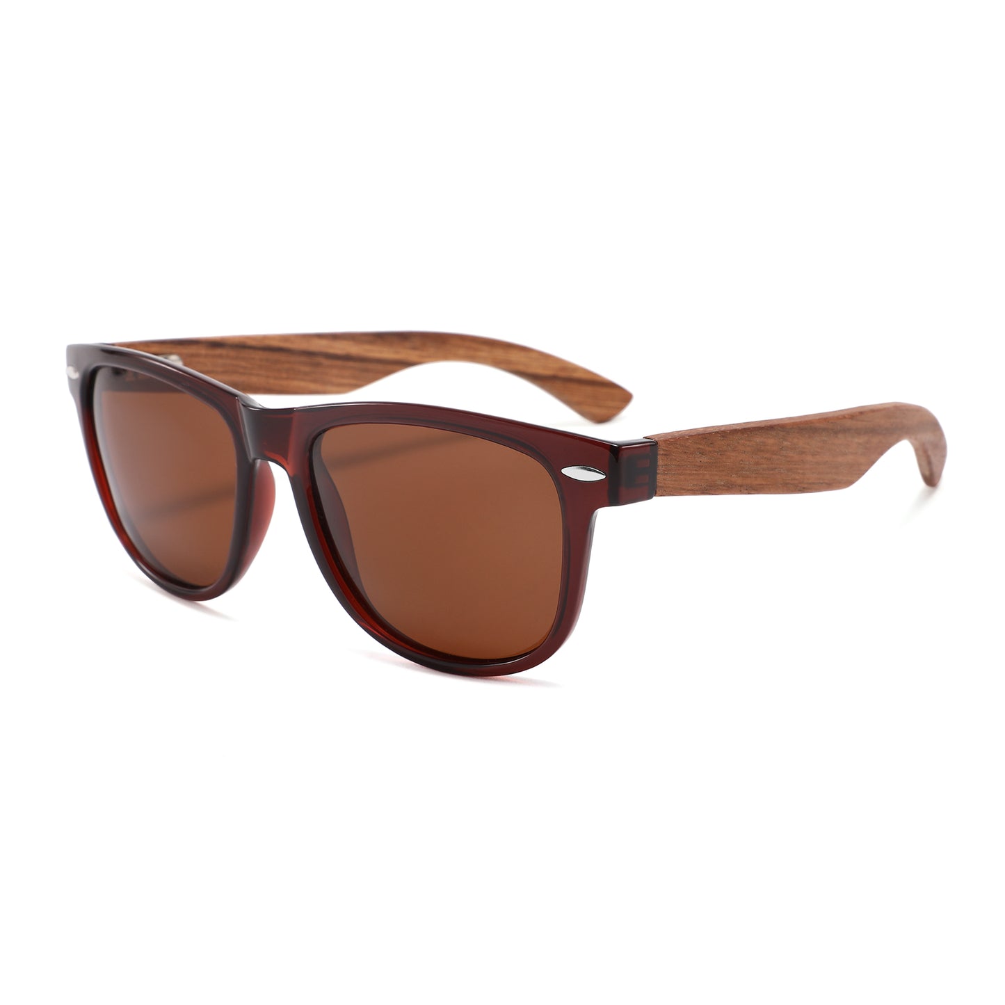 VAYA BROWN Sunglasses Polarised Lens Wooden Arms