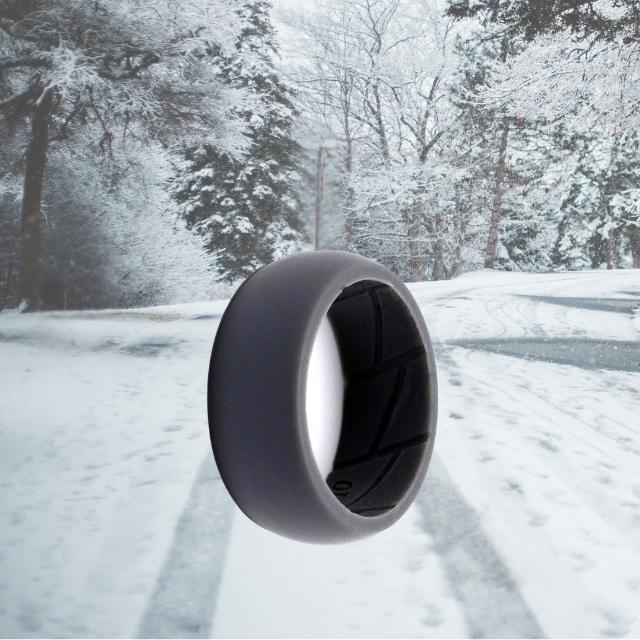Silicone Ring 9mm Smooth Grey - Hashtag Bamboo