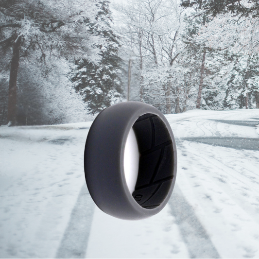 Silicone Ring 9mm Smooth Grey - Hashtag Bamboo