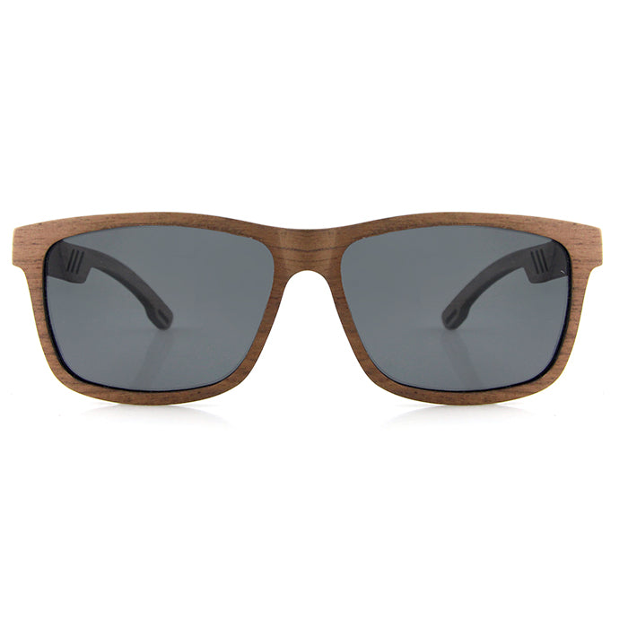 BRILL WALNUT GREY Polarised Lens Men's Sunglasses - Hashtag Bamboo