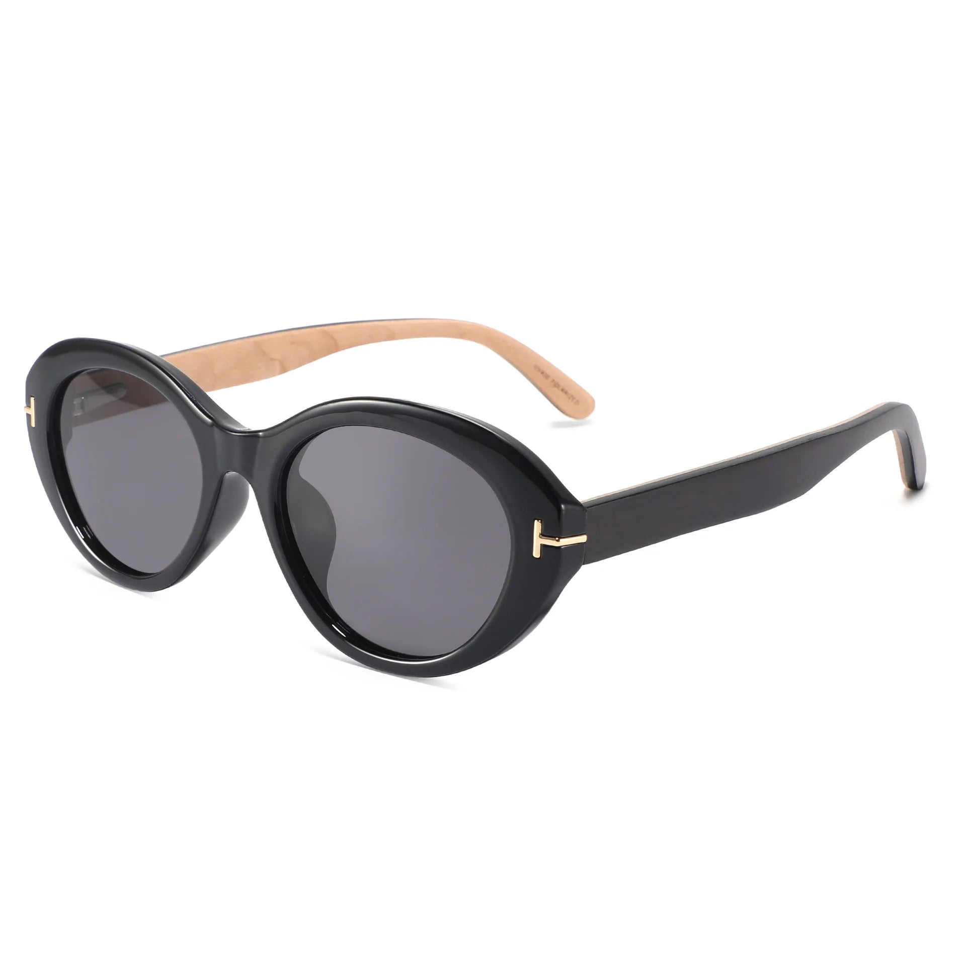 ELARA Midnight Black Polarised Ladies Sunglasses | Wooden Arms - Hashtag Bamboo