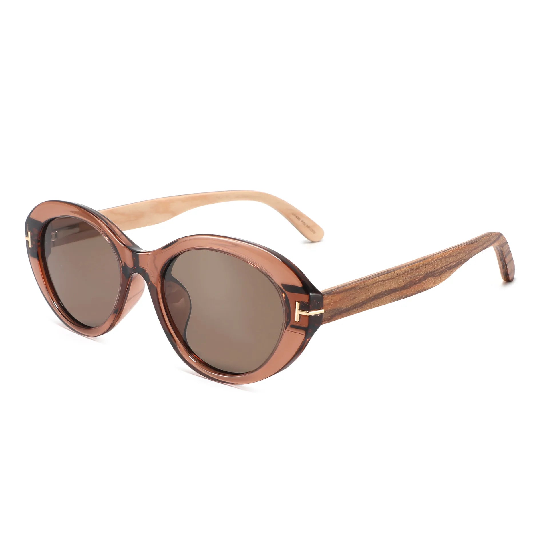 ELARA Soft Blush Polarised Ladies Sunglasses | Wooden Arms - Hashtag Bamboo