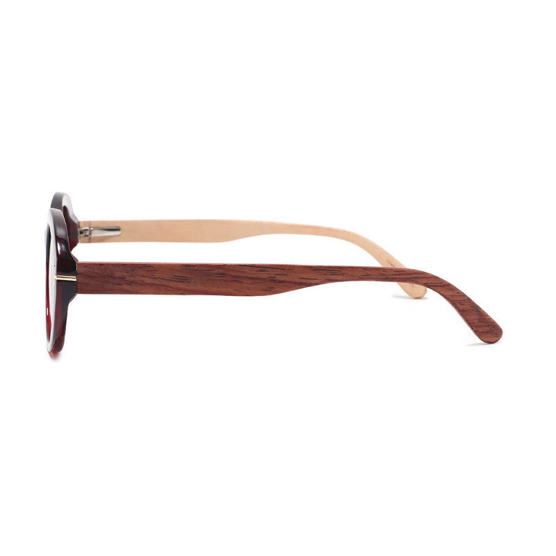 ELARA Deep Rose Polarised Ladies Sunglasses | Wooden Arms - Hashtag Bamboo