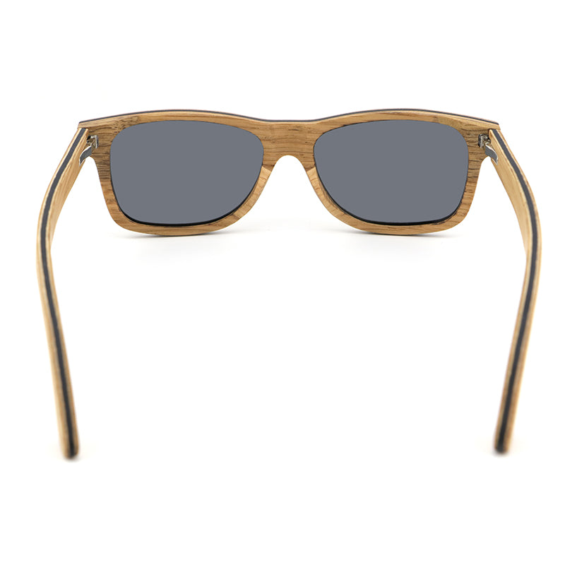 JACKMAN OAK GREY Mens Wooden Sunglasses Polarised Lens