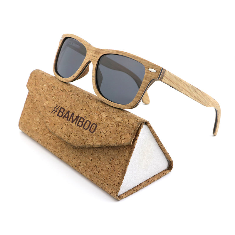 JACKMAN OAK GREY Mens Wooden Sunglasses Polarised Lens