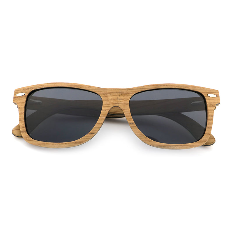 JACKMAN OAK GREY Mens Wooden Sunglasses Polarised Lens