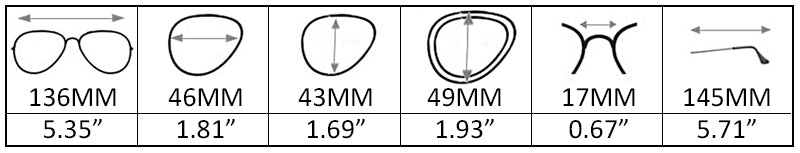 Dimensions for our CORANA BROWN G5 Wooden Sunglasses Polarised Lens. Personalise them for R50.