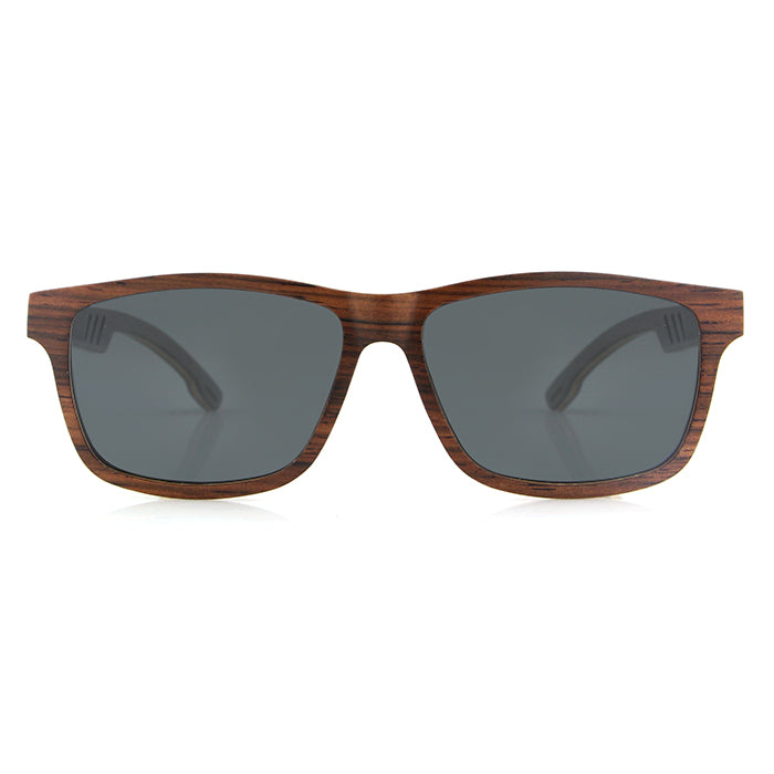 BRILL EBONY MAPLE GREY Polarised Lens Men's Wood Sunglasses. Personalise them for R50.
