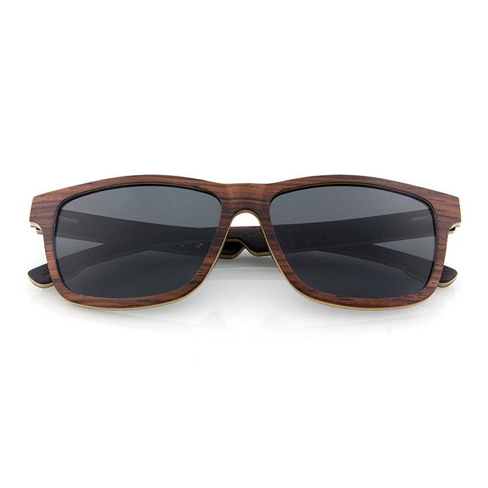 BRILL EBONY MAPLE GREY Polarised Lens Men's Wood Sunglasses. Personalise them for R50.