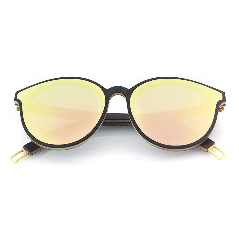 FASHIONISTA EBONY ROSE Ladies Wood Sunglasses Polarised Lens