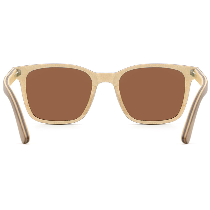 KENYA WALNUT BLUE Sunglasses Wood Polarised Mirror Lens