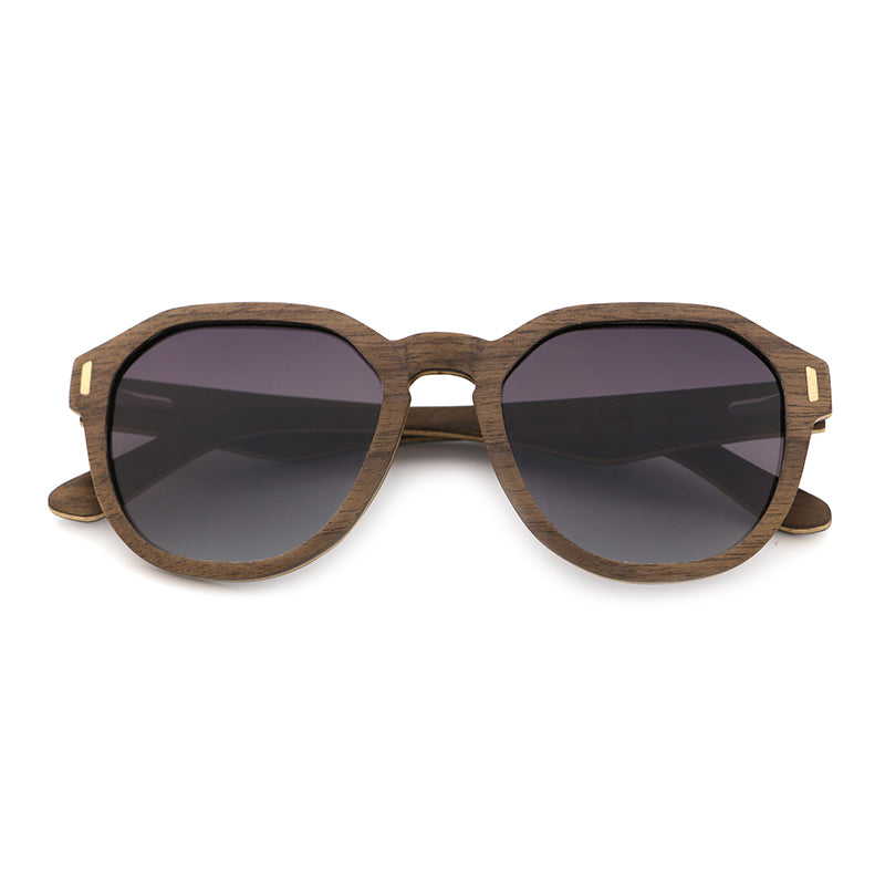 AURORA WALNUT GREY Gradient Ladies Sunglasses with Polarised Lens