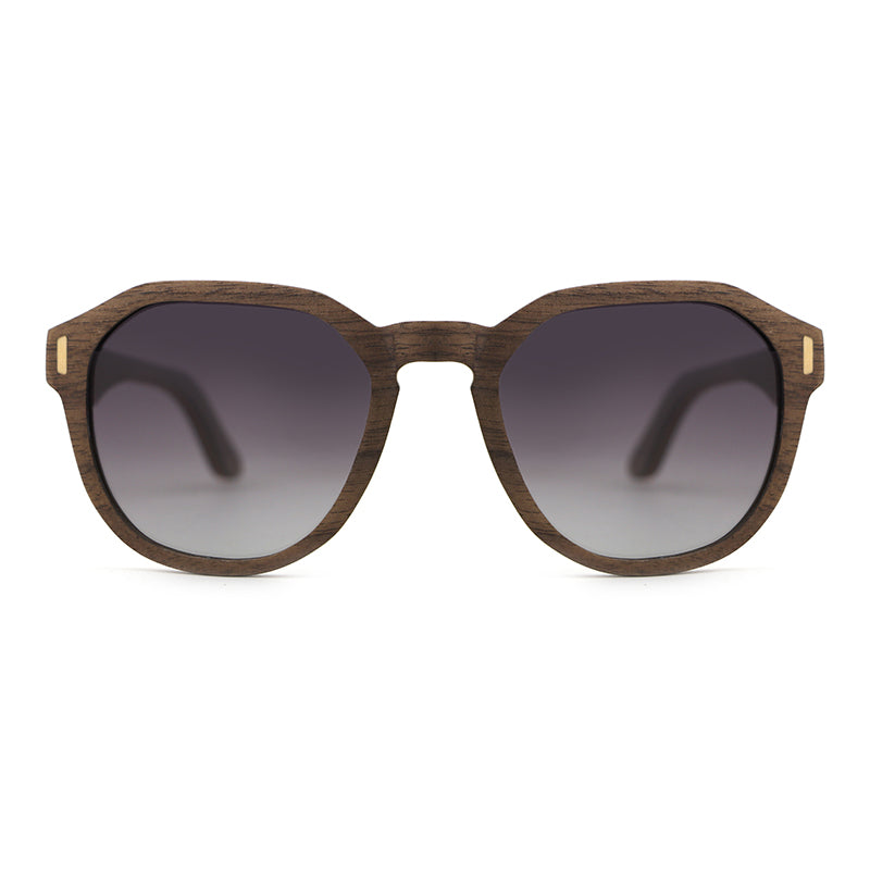 AURORA WALNUT GREY Gradient Ladies Sunglasses with Polarised Lens