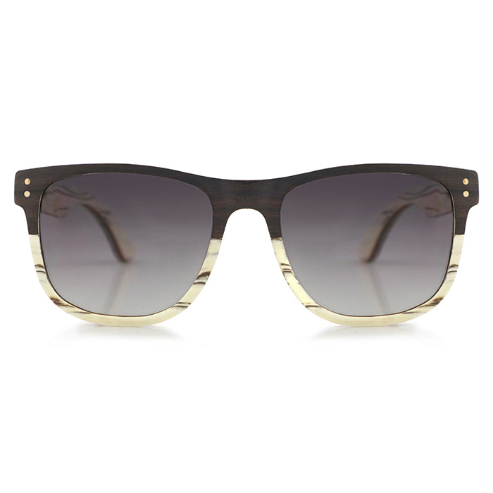 ROSSI EBONY DUO Men's Wood Sunglasses Polarised Lens