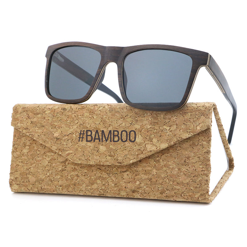 LINDEN EBONY GREY | Wooden Sunglasses | Polarised Lens - Hashtag Bamboo