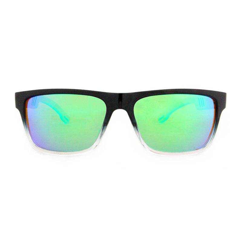 COLBY GREEN Sporty Sunglasses Polarised Lens Funky Wooden Arms