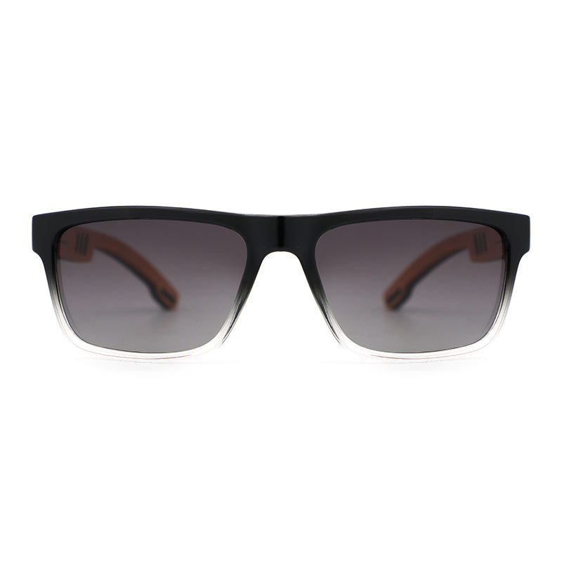 COLBY OMBRÉ Sporty Sunglasses Polarised Lens Funky Wooden Arms