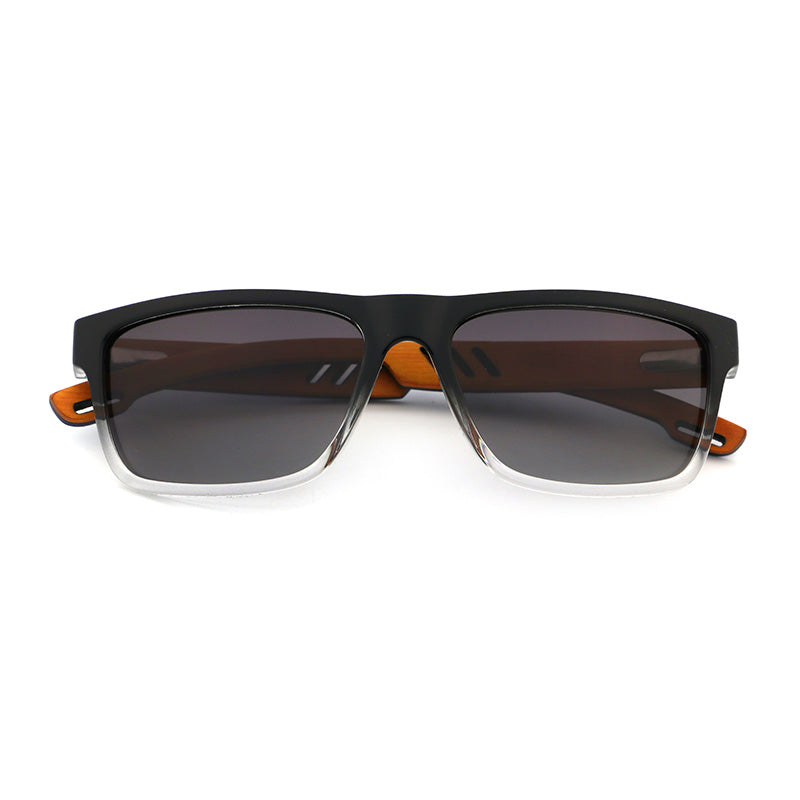 COLBY OMBRÉ Sporty Sunglasses Polarised Lens Funky Wooden Arms