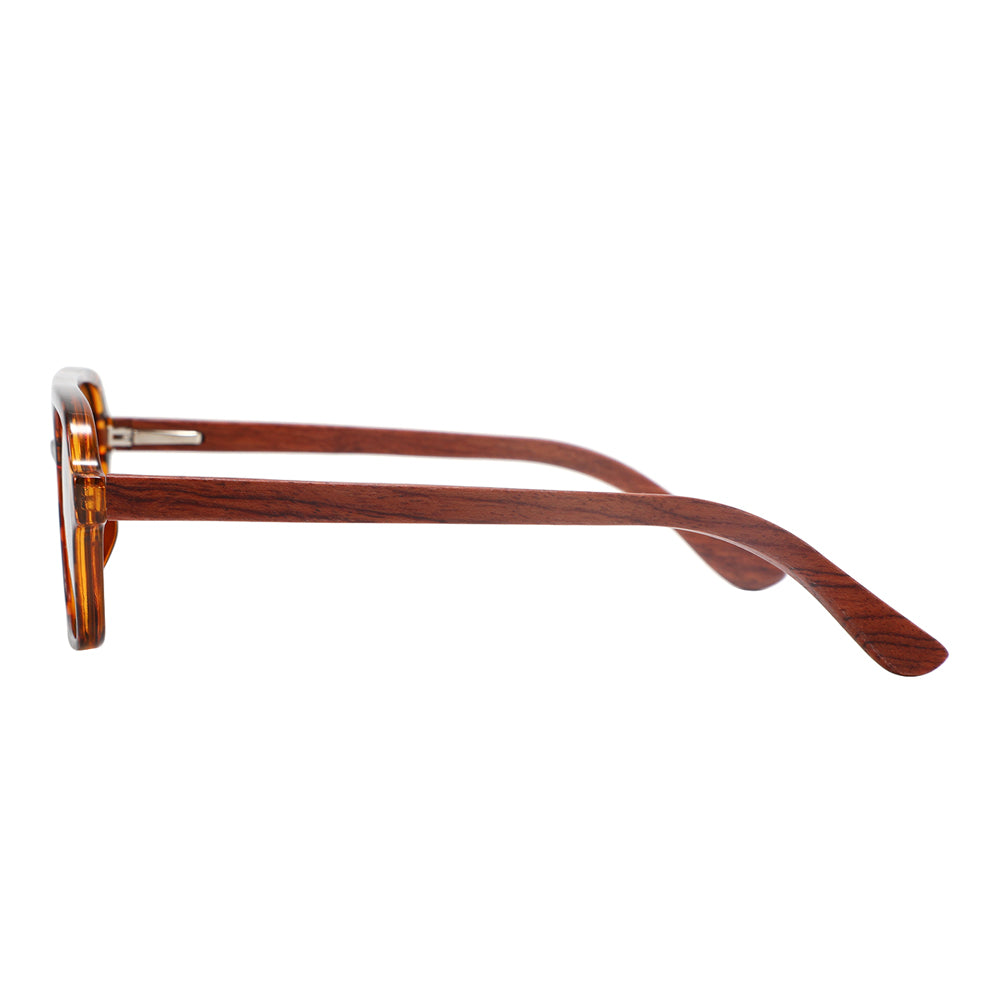 FINLEY BROWN T/S Sunglasses Polarised Lens Trendy Wooden Arms