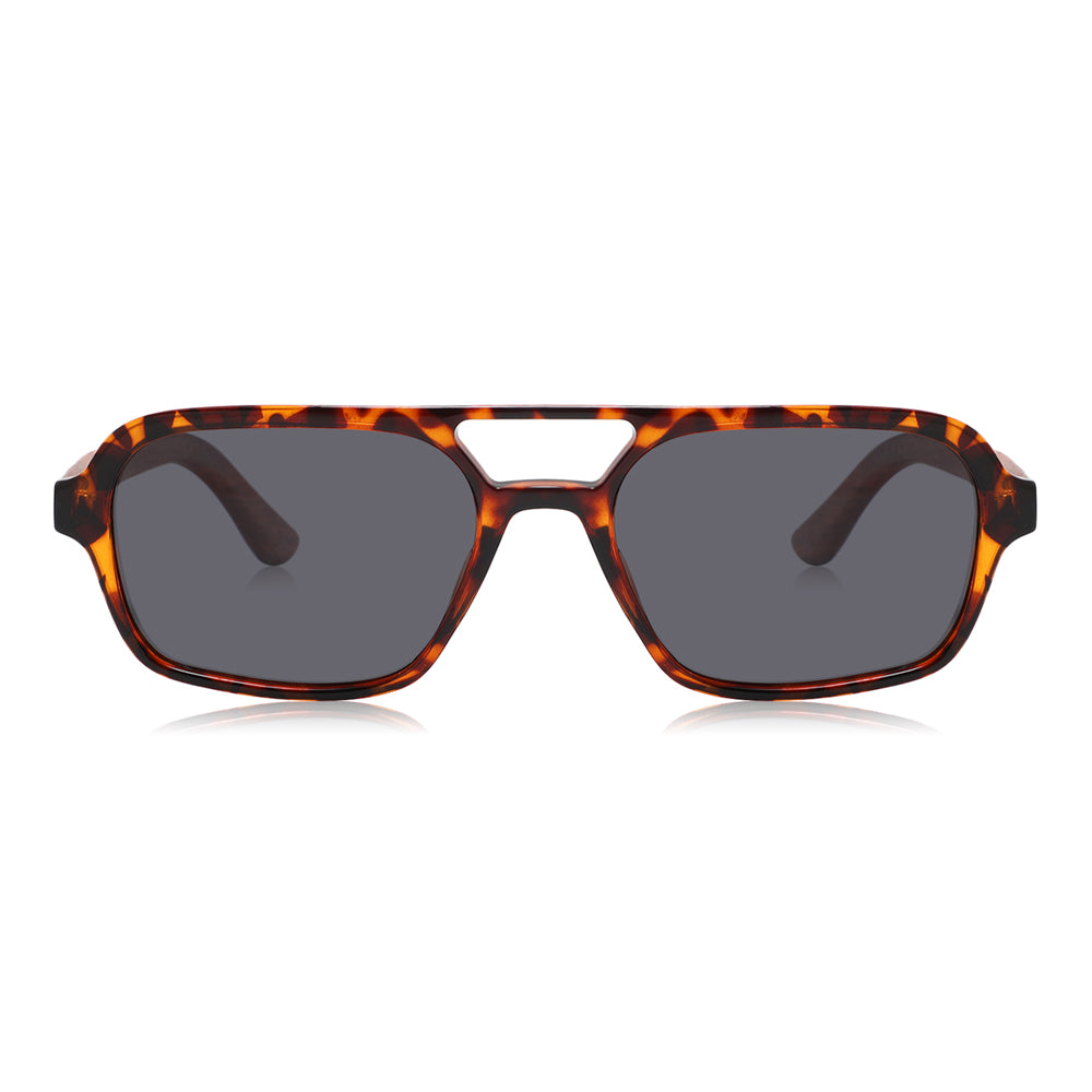 FINLEY BROWN T/S Sunglasses Polarised Lens Trendy Wooden Arms