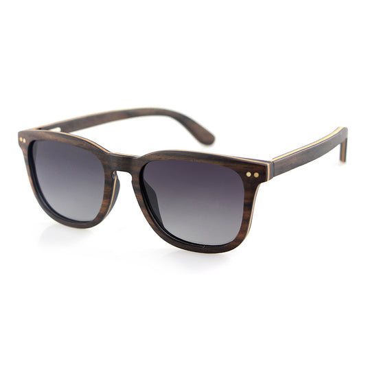 FLARE EBONY GREY G4 Wooden Sunglasses Polarised Lens