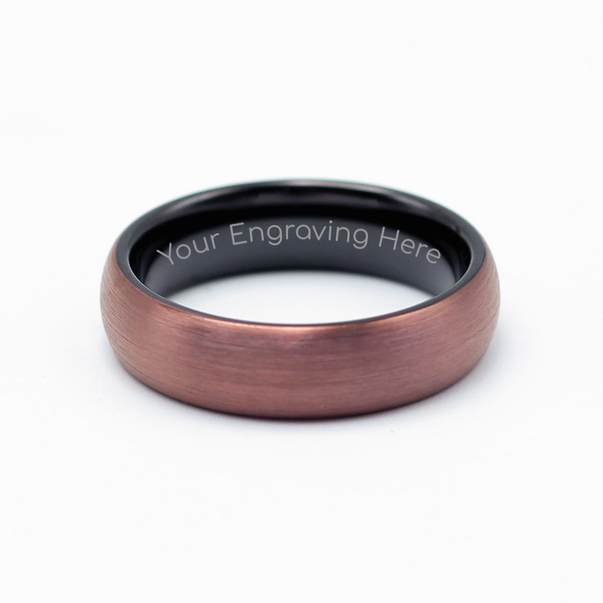 Men's Bronze Tungsten Ring 6mm - Hashtag Bamboo