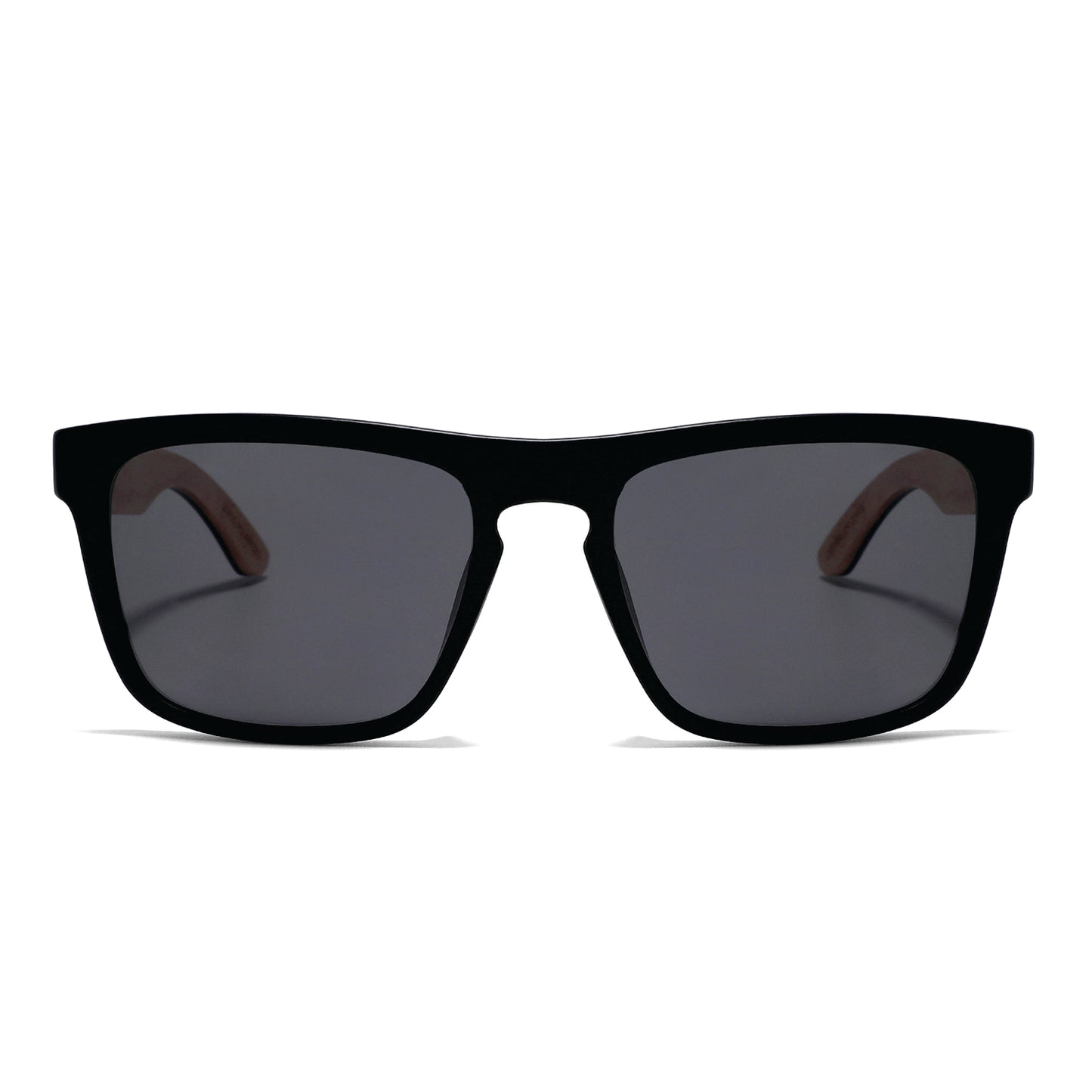 MANSHADY '85 BLACK Men's Sunglasses Polarised Lens Wooden Arms