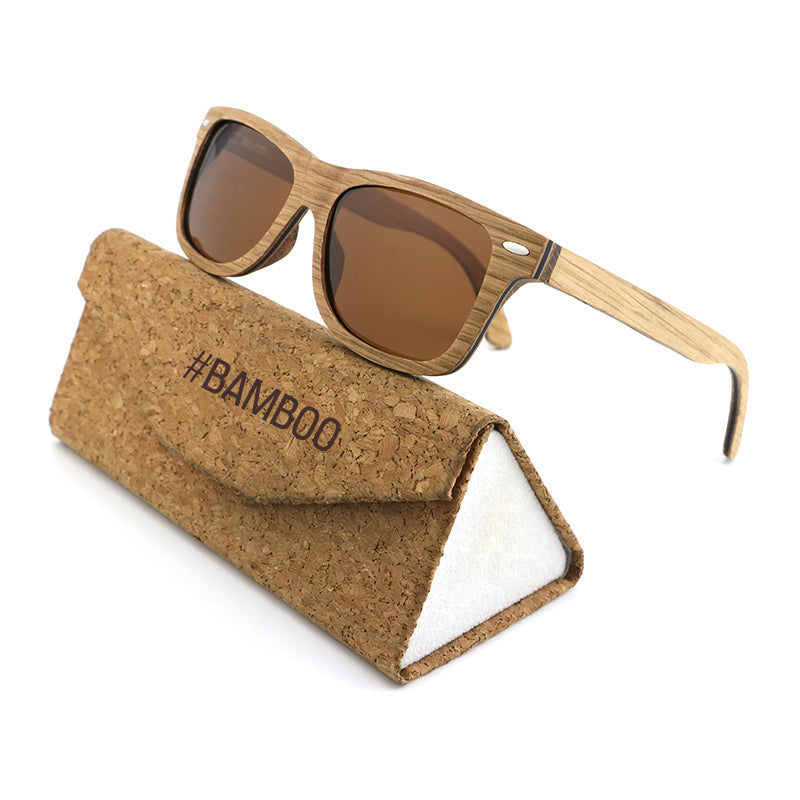 JACKMAN OAK BROWN Mens Wooden Sunglasses Polarised Lens