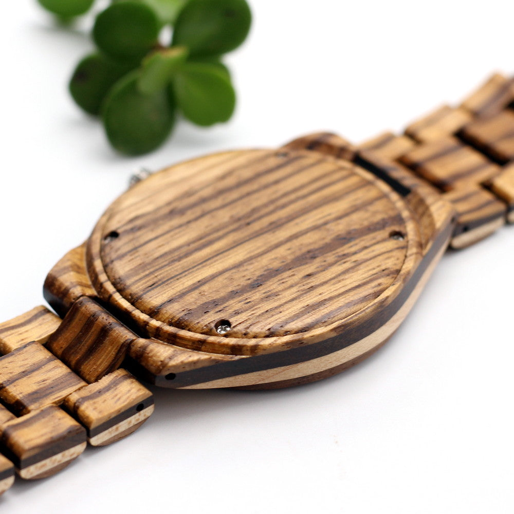 Manwood OASIS Men's Four-Tone Wooden Watch and Strap