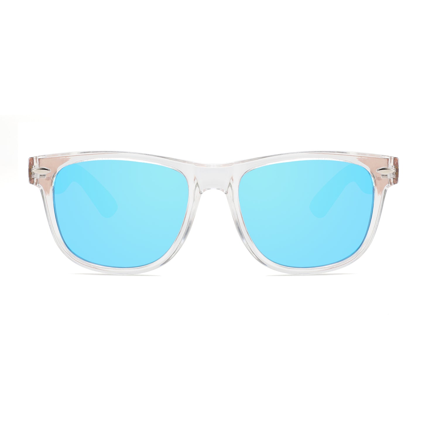 VAYA CLEAR BLUE Sunglasses Polarised Mirror Lens Wooden Arms