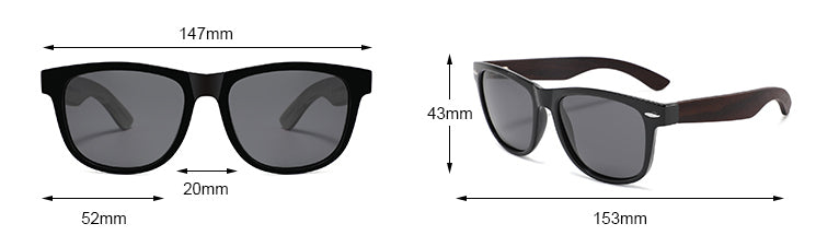 VAYA BROWN Sunglasses Polarised Lens Wooden Arms