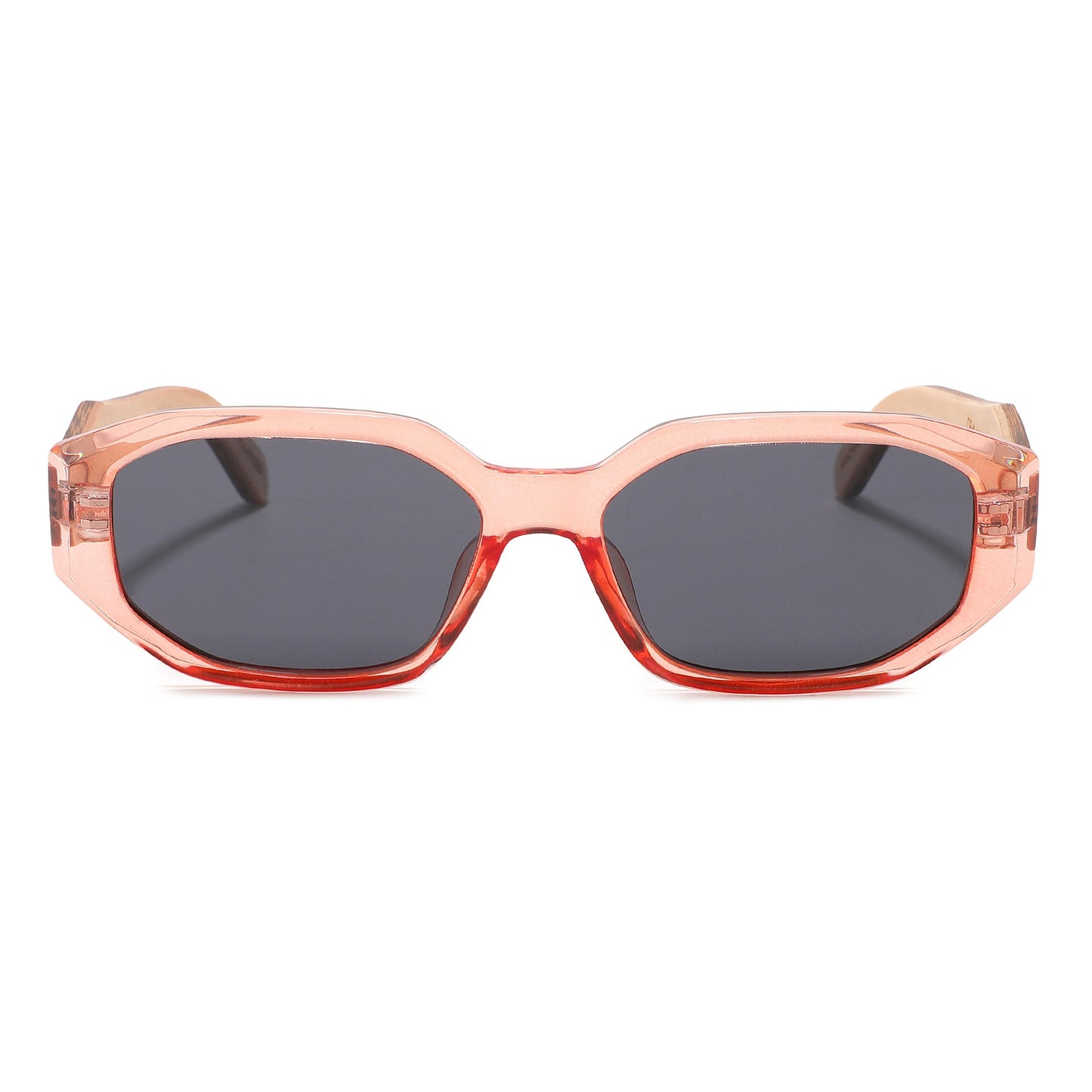 VITA CORAL Geometric | Polarised Ladies Sunglasses | Wooden Arms - Hashtag Bamboo